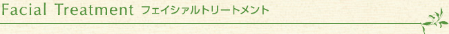 Facial Treatment フェイシァルトリートメント